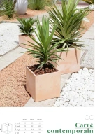 Carre contemporain 41x40cm terre rosee