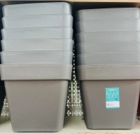 Vaso quadrato cleo 28 cm antracite