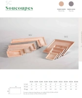 Soucoupe rectangulaire 26x17cms terre grise