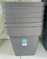 Vaso quadrato cleo 24 cm antracite