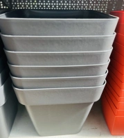 Vaso quadrato cleo 34 cm antracite