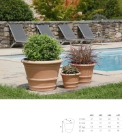 Cuvier moulure terre naturelle diam 22 haut 18