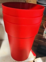 Vaso rot alto cleo h55cm rosso j