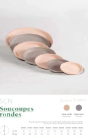 Soucoupe assiette 45 cms terre grise