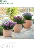 Boule 2 anses 28x28cm terre rosee