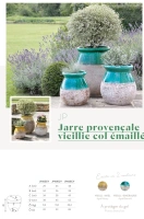 Jarre provencale viellie col emaille miel