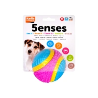 Jouet chien 5 senses ball 8cm assor.