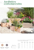 Jardiniere contemporaine de 20cm terre naturelle