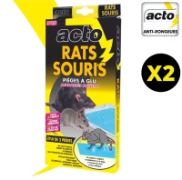 Acto pieges a glu rats souris x 2