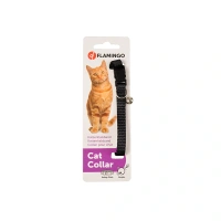 Asp collier chat+cloche noir 30cm