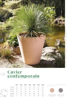 Cuvier contemporain 31x32cm terre rosee