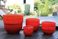 Vase rebord soleil couchant d35 h33