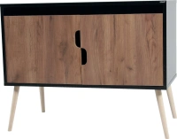 Meuble "nevo" 100 noyer/noir