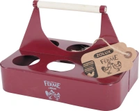 Porte oeufs metal grenat