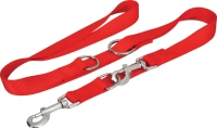 Laisse nylon 3 pos. 25mm rouge