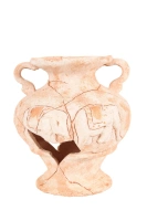 Amphore sablee elephant 12cm