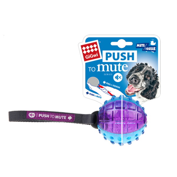 Balle Push to Mute GiGwi pour chien
