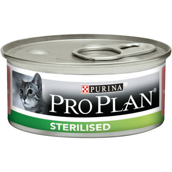 Purina Pro Plan Sterilised Pâtée au thon et au saumon en boite pour chat