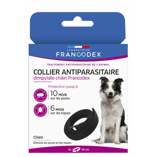 Francodex Collier anti-parasitaire dimpylate pour chiens