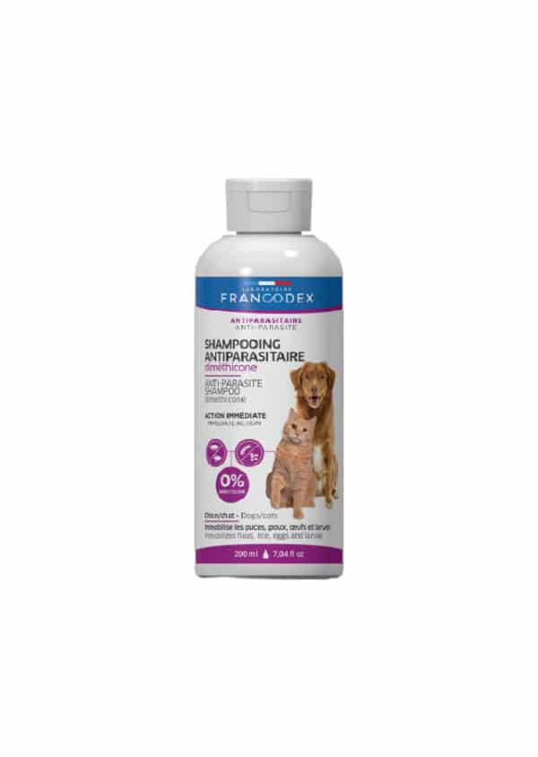 Francodex Shampooing Antiparasitaire Diméthicone pour chiens et chats