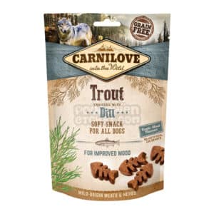 Friandises Soft Snack truite & aneth pour chien - Carnilove