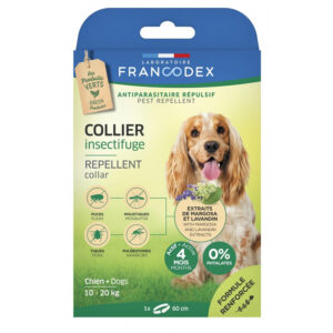 Collier Insectifuge pour chien de 10kg à 20kg - Francodex