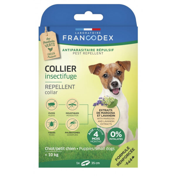 Collier Insectifuge pour chiot et chien de moins de 10kg - Francodex